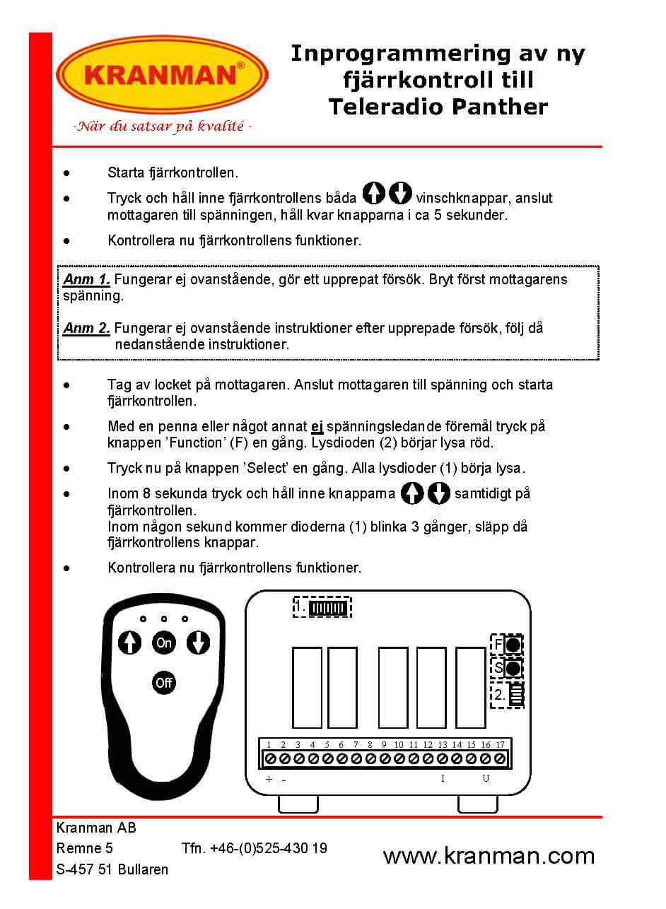 Inkodning av sändare,